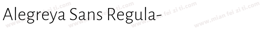 Alegreya Sans Regula字体转换
